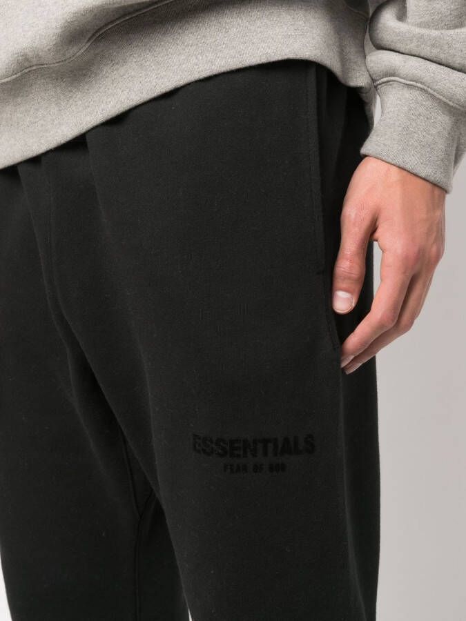 FEAR OF GOD ESSENTIALS Trainingsbroek met logoprint Zwart