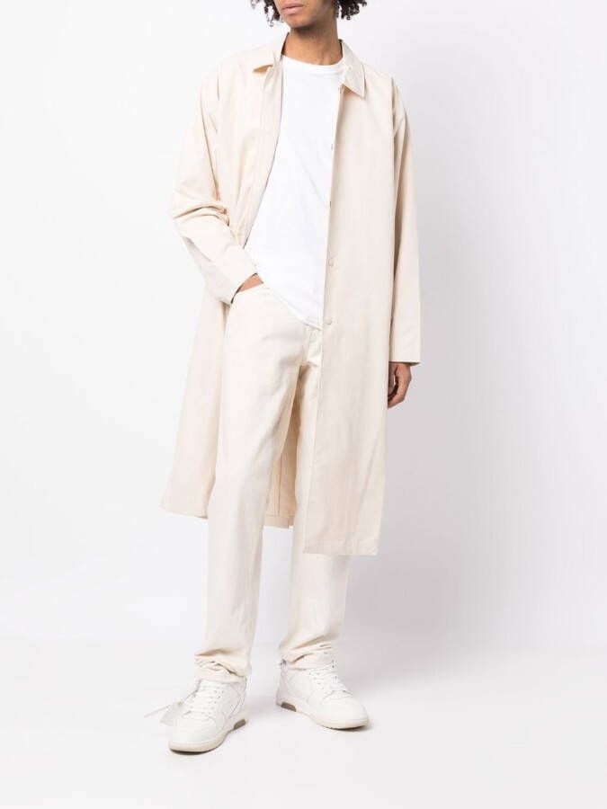 FEAR OF GOD ESSENTIALS Trenchcoat met gespreide kraag Beige