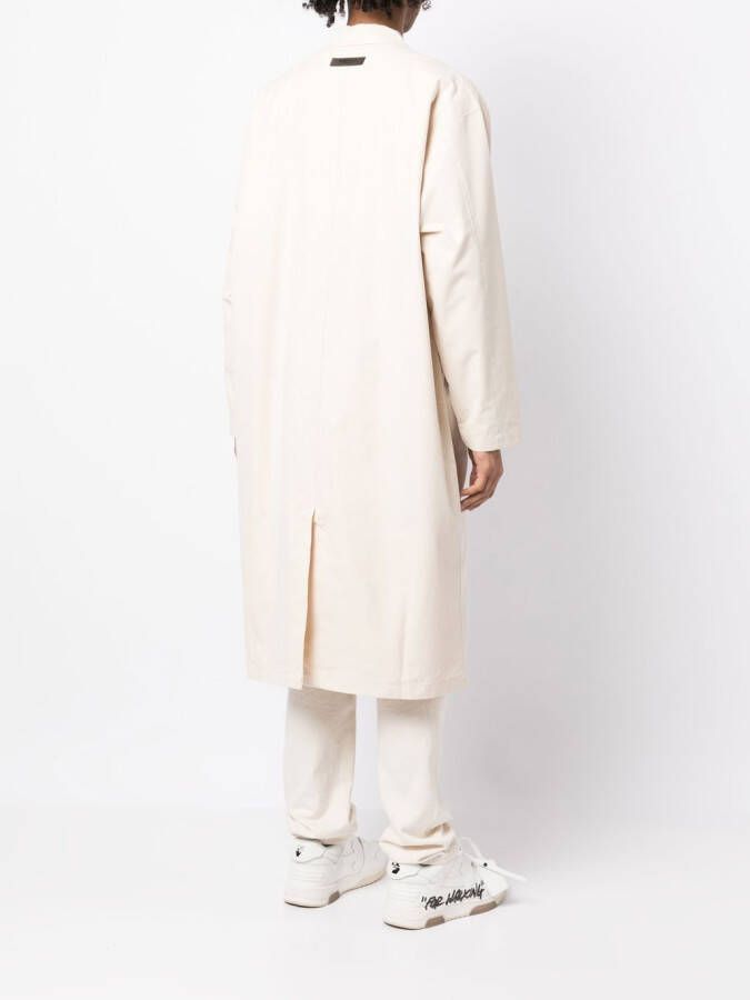 FEAR OF GOD ESSENTIALS Trenchcoat met gespreide kraag Beige