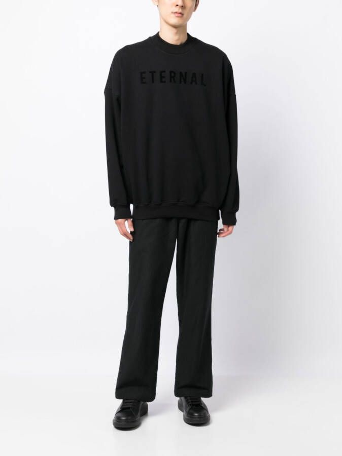 Fear Of God Sweater met tekst Zwart