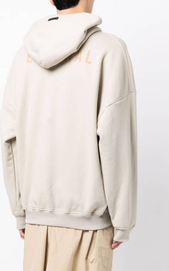 Fear Of God Hoodie met verlaagde schouders Beige