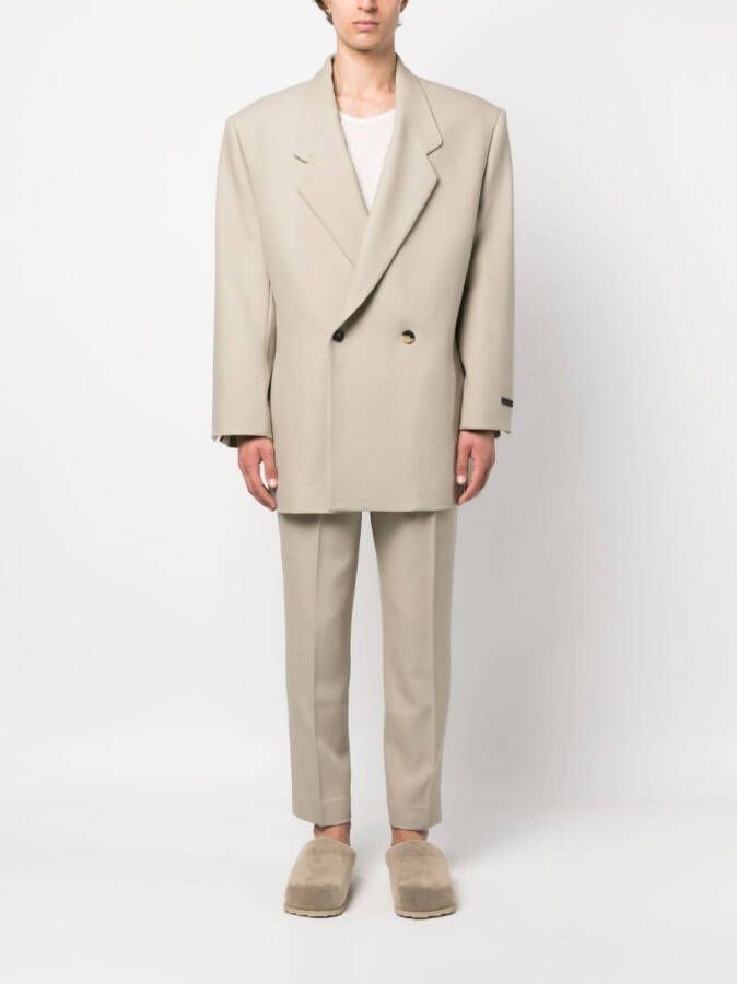 Fear Of God Blazer met enkele rij knopen Beige