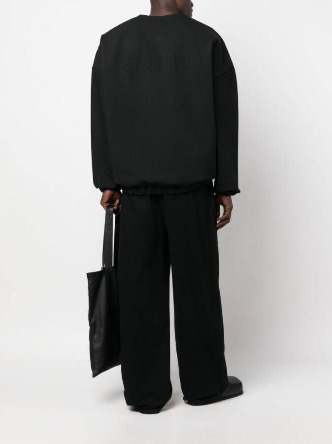 Fear Of God Sweater met verlaagde schouders Zwart