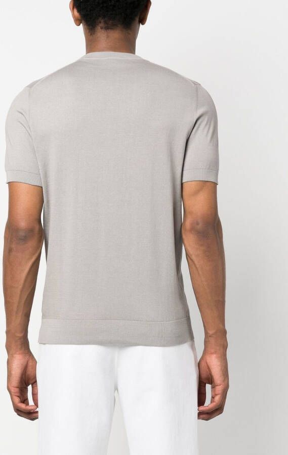 Fedeli Fijngebreid T-shirt Grijs