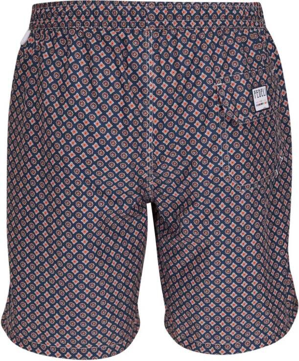Fedeli Zwembroek met bloemenprint Blauw