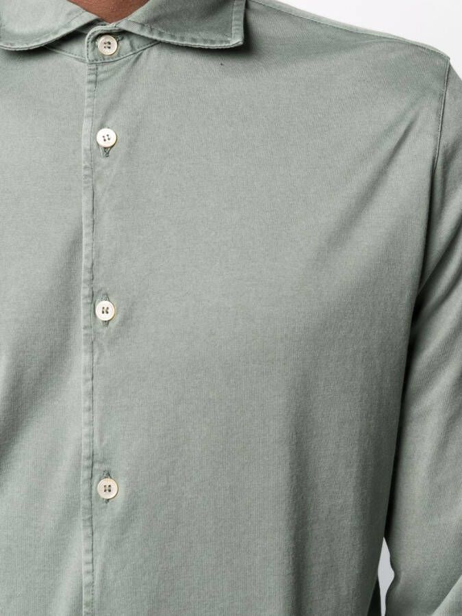 Fedeli Jersey button-down overhemd Groen