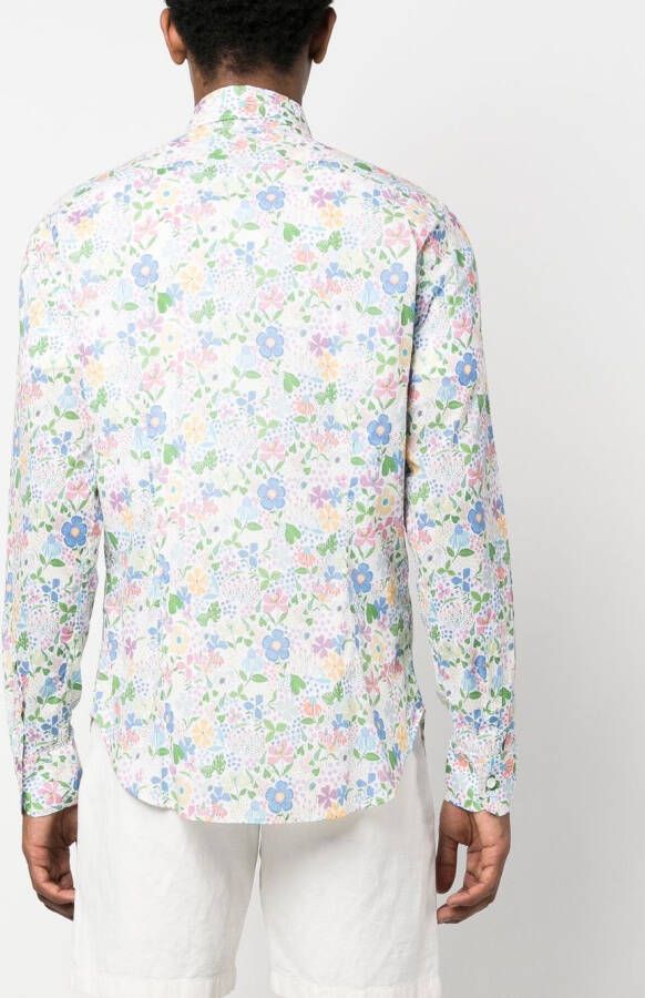 Fedeli Overhemd met bloemenprint Wit