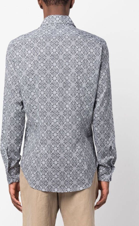 Fedeli Overhemd met paisley-print Grijs