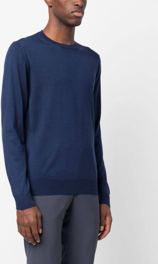 Fedeli Geribbelde trui Blauw