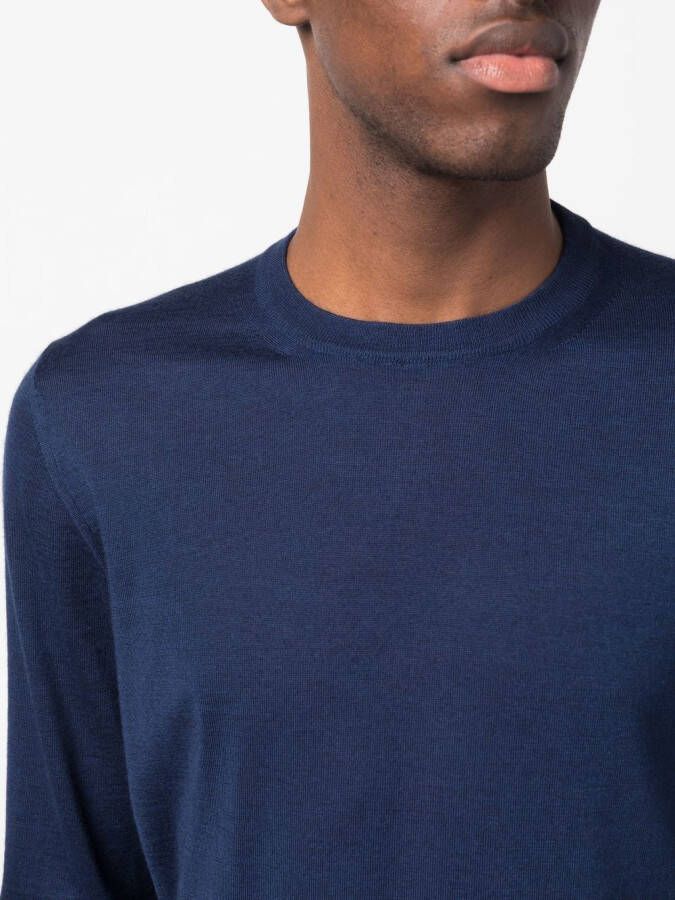 Fedeli Geribbelde trui Blauw