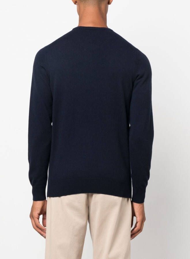 Fedeli Trui met geribbelde afwerking Blauw