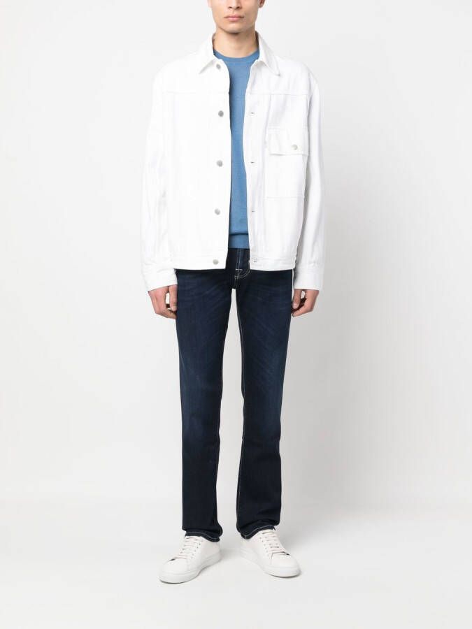 Fedeli Trui met ronde hals Blauw