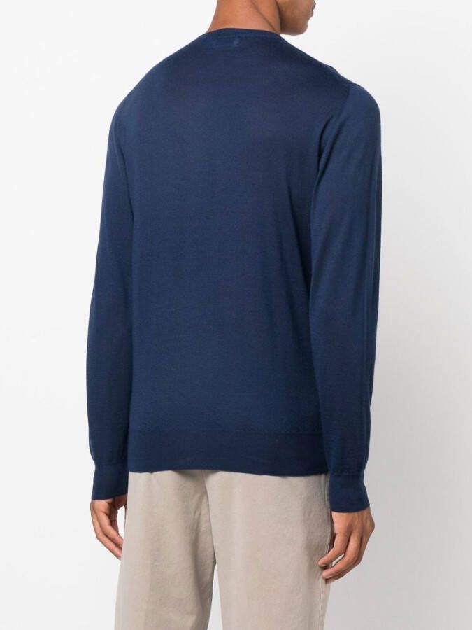 Fedeli Trui met ronde hals Blauw