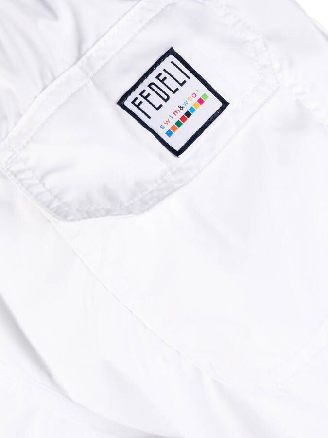 Fedeli Zwembroek met logoprint Wit