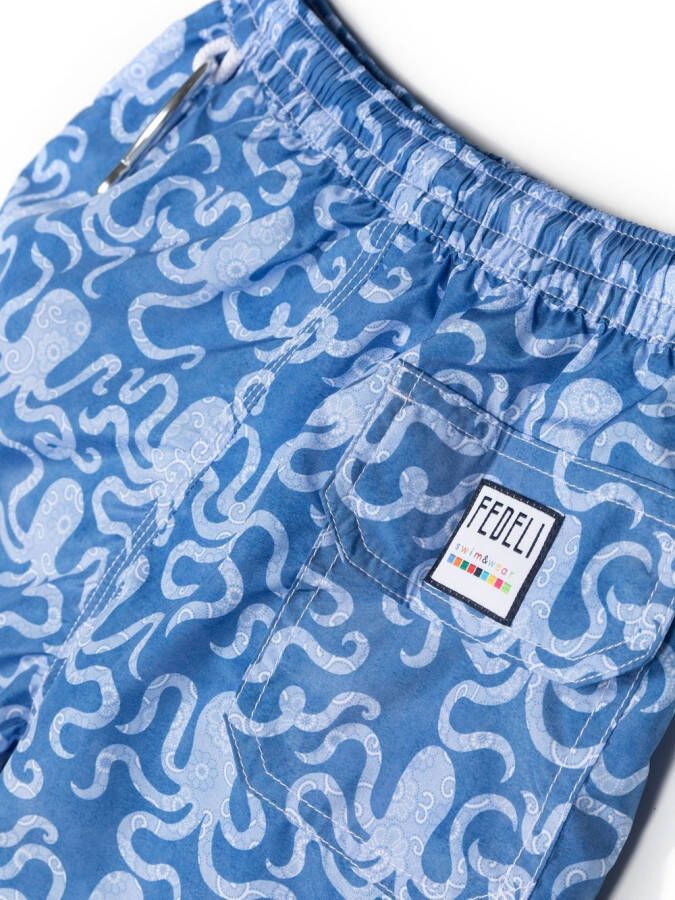Fedeli Zwembroek met print Blauw