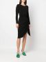 Federica Tosi Asymmetrische jurk Zwart - Thumbnail 3