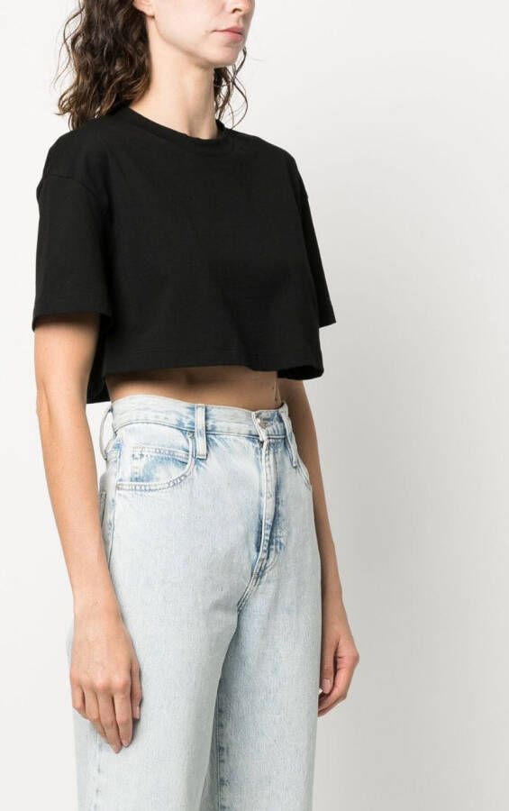 Federica Tosi Cropped T-shirt Zwart