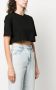 Federica Tosi Cropped T-shirt Zwart - Thumbnail 3