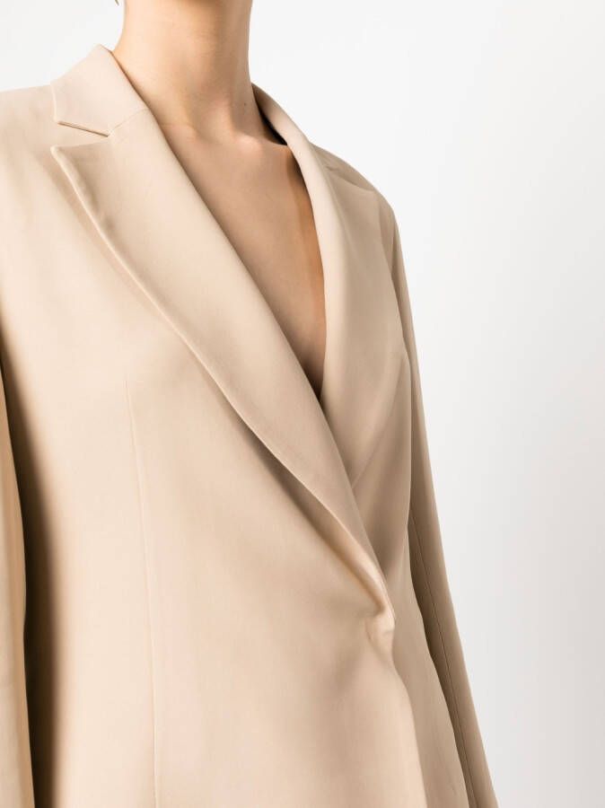 Federica Tosi cut-out-tailored blazer Beige