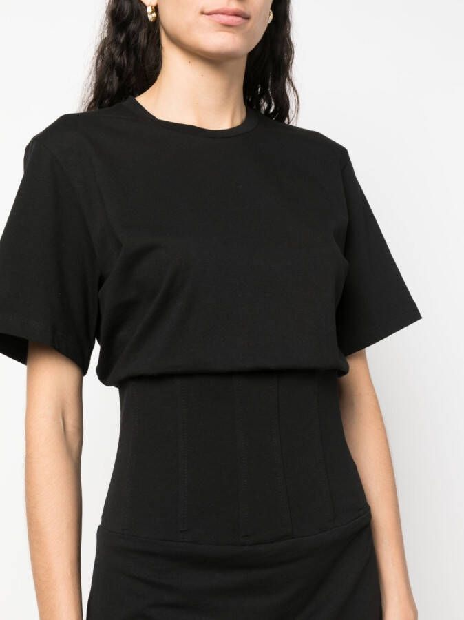 Federica Tosi Mini-jurk met getailleerde taille Zwart