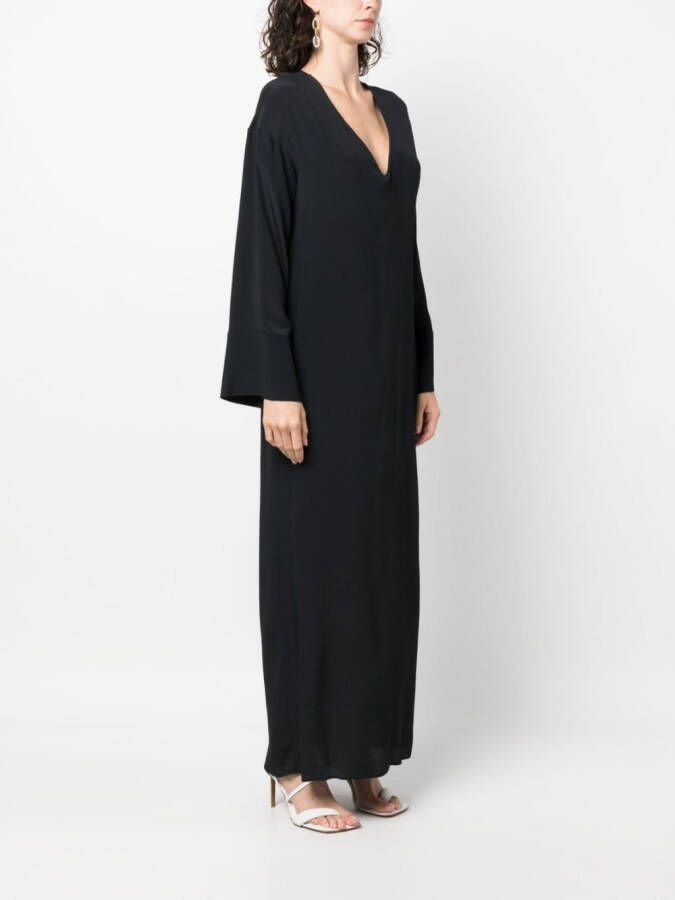 Federica Tosi Maxi-jurk met V-hals Zwart
