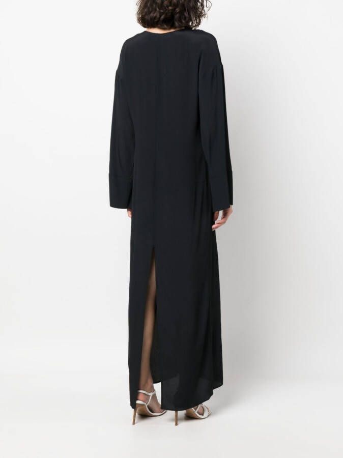 Federica Tosi Maxi-jurk met V-hals Zwart