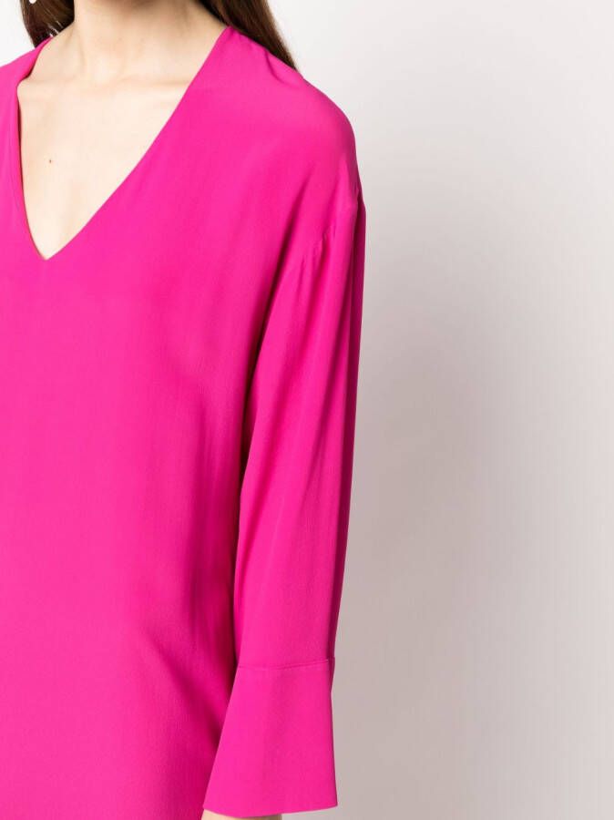 Federica Tosi Maxi-jurk met V-hals Roze