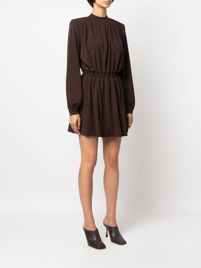 Federica Tosi Mini-jurk met gesmokt detail Bruin