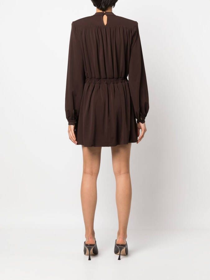 Federica Tosi Mini-jurk met gesmokt detail Bruin