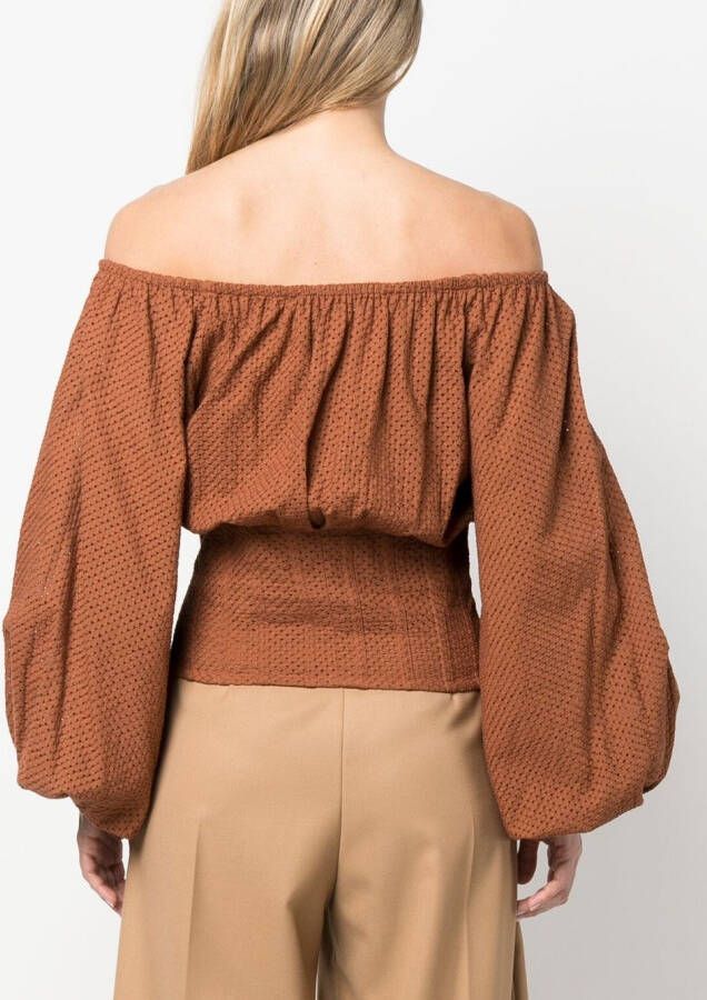 Federica Tosi Off-shoulder blouse Bruin