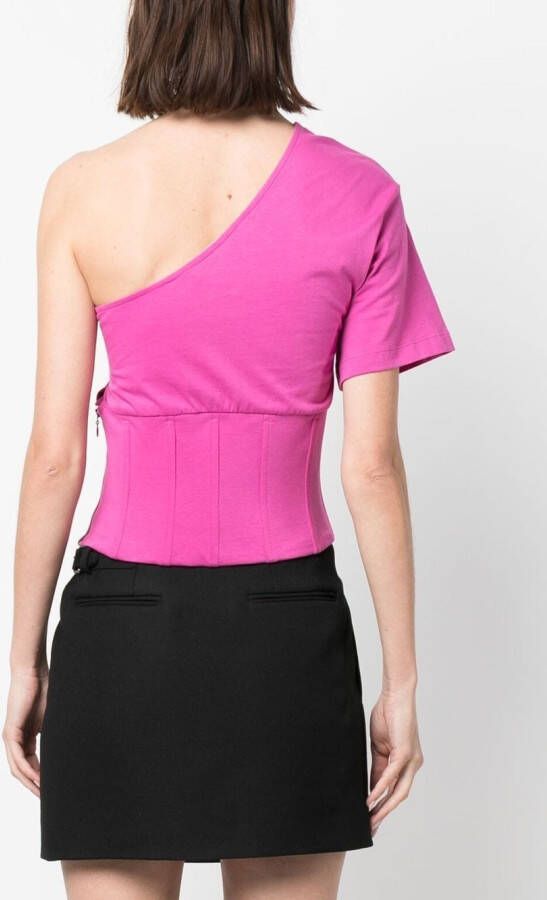 Federica Tosi Asymmetrisch T-shirt Roze