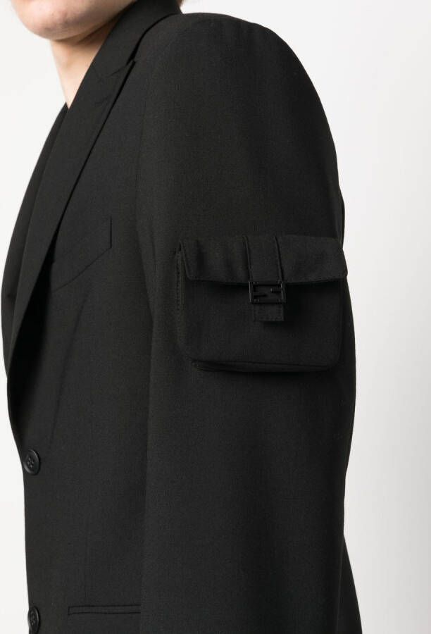 FENDI Blazer met zak detail Zwart