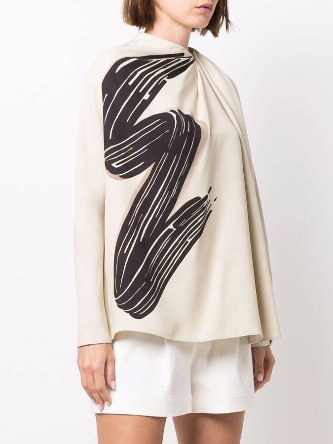 FENDI Blouse met print Beige