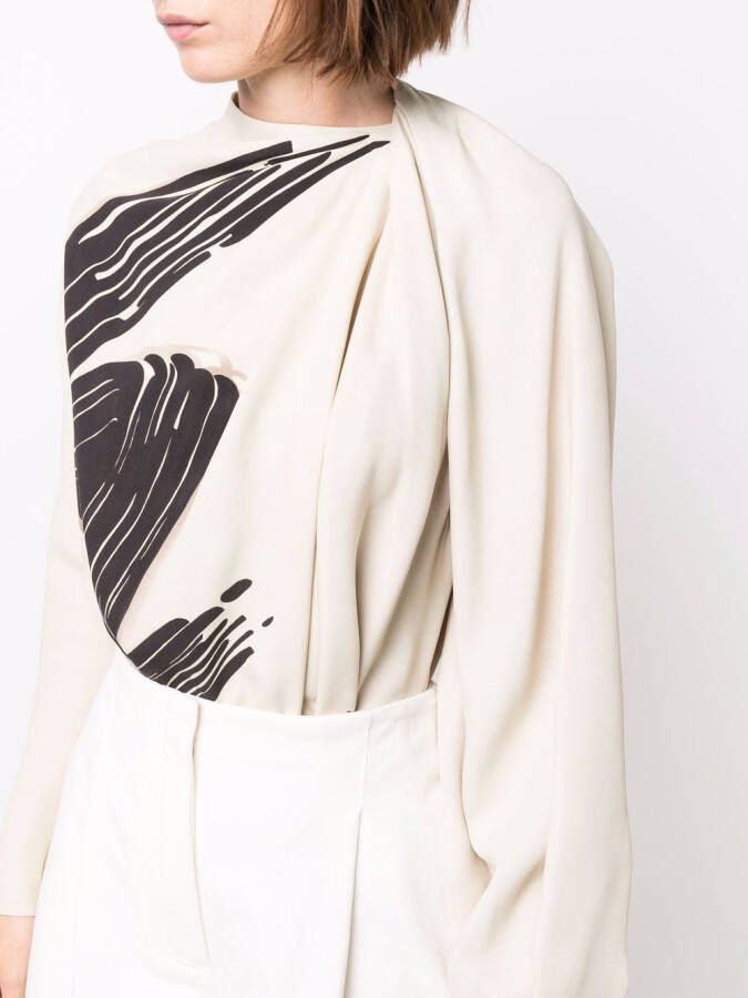 FENDI Blouse met print Beige