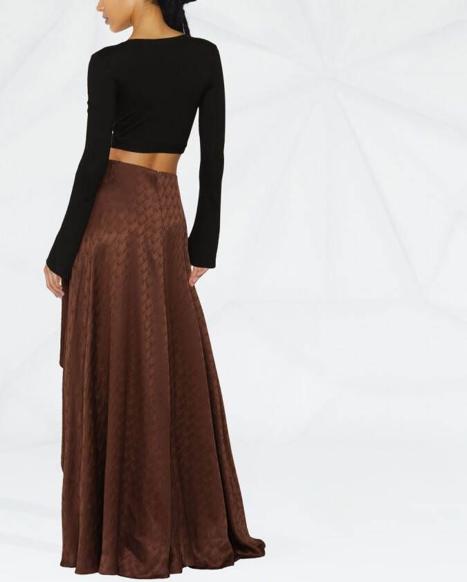 FENDI Broek met wijde pijpen Bruin