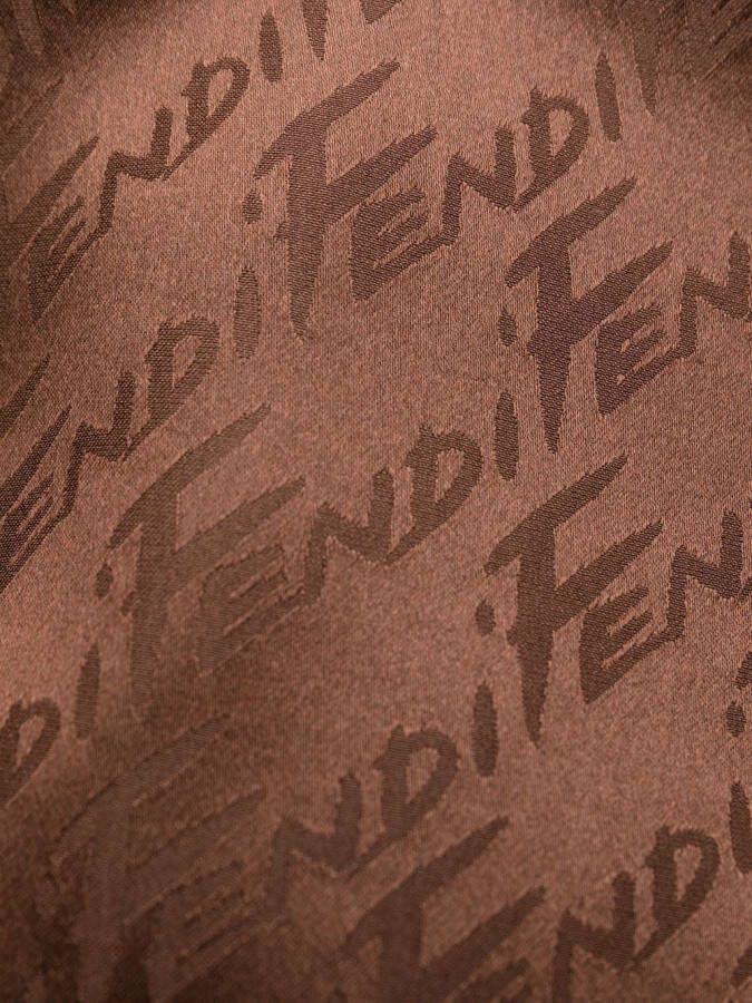FENDI Broek met wijde pijpen Bruin
