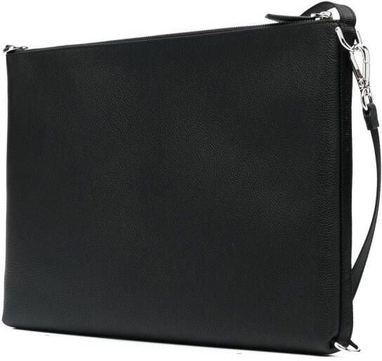 FENDI Clutch met logo-reliëf Zwart