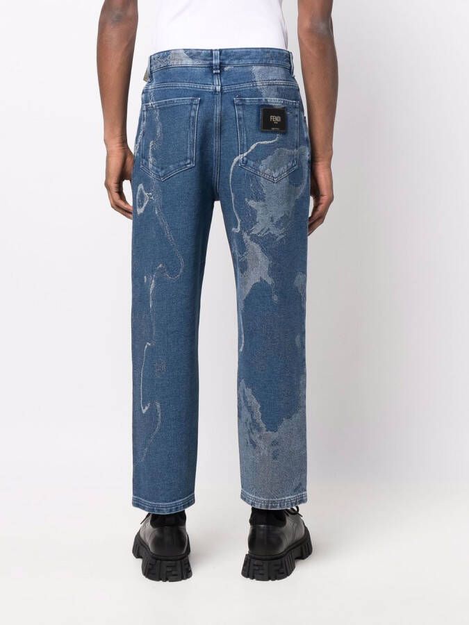 FENDI Cropped jeans Blauw