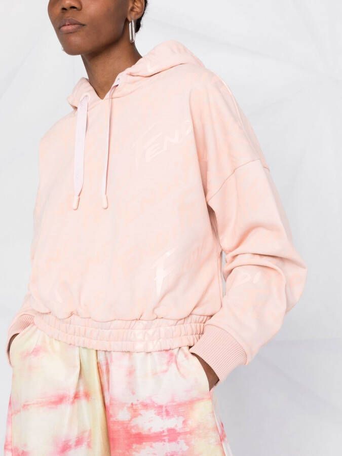 FENDI Elastische hoodie Roze