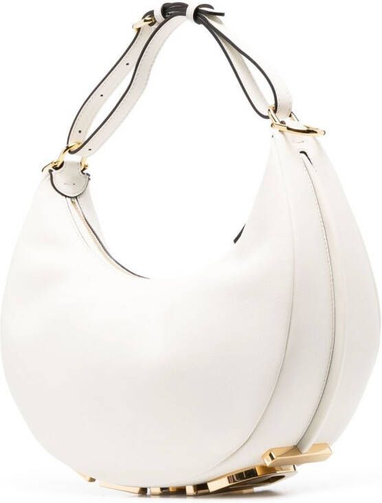 FENDI graphy leren schoudertas Wit