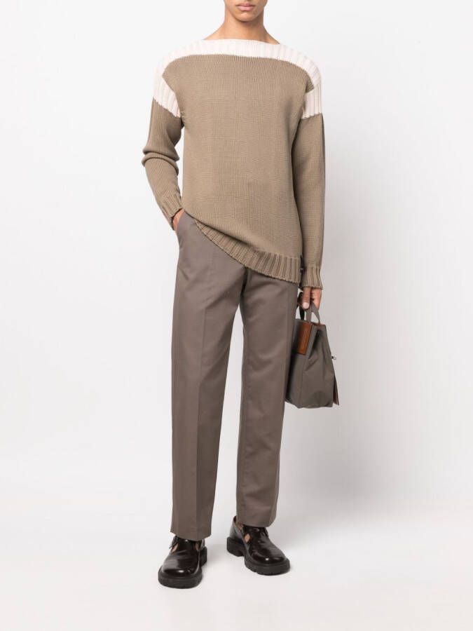 FENDI Trui met FF-patroon Bruin