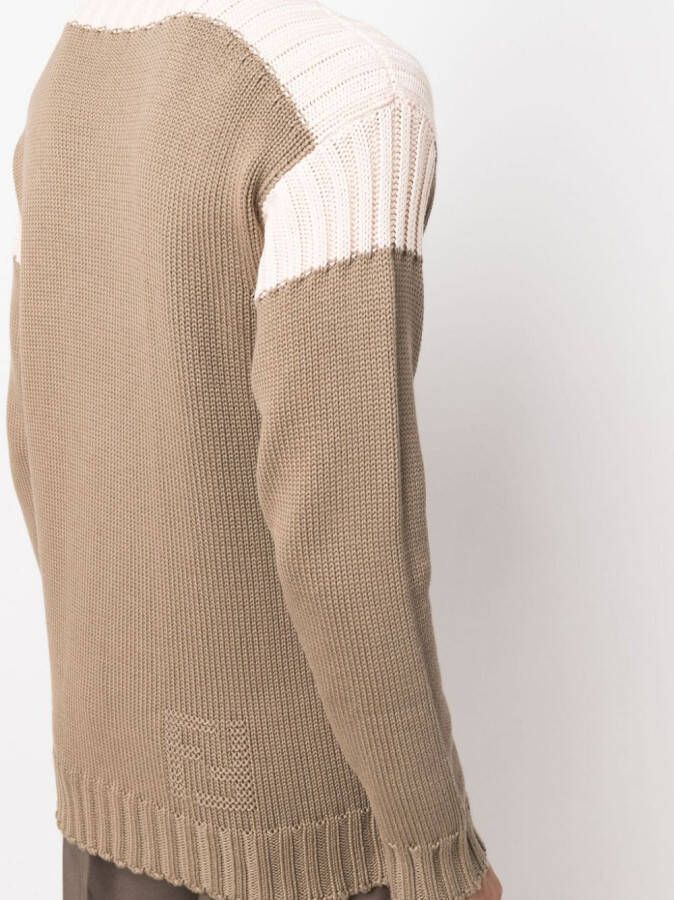 FENDI Trui met FF-patroon Bruin