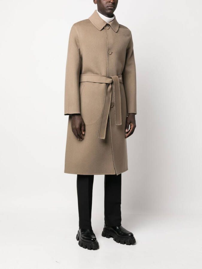FENDI Jas met ceintuur Bruin