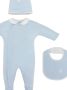 Fendi Kids Babypakje met geborduurd logo Blauw - Thumbnail 3