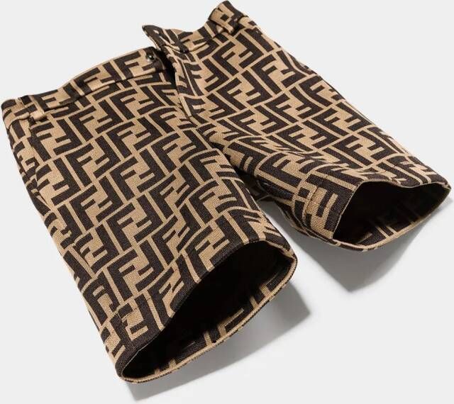 Fendi Kids Shorts met FF logo Bruin