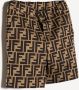 Fendi Kids Shorts met FF logo Bruin - Thumbnail 3
