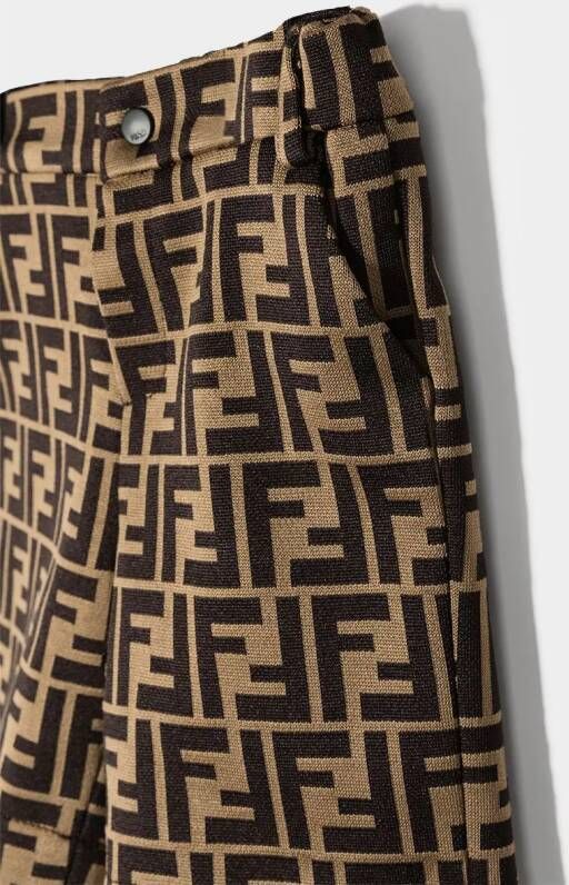 Fendi Kids Shorts met FF logo Bruin