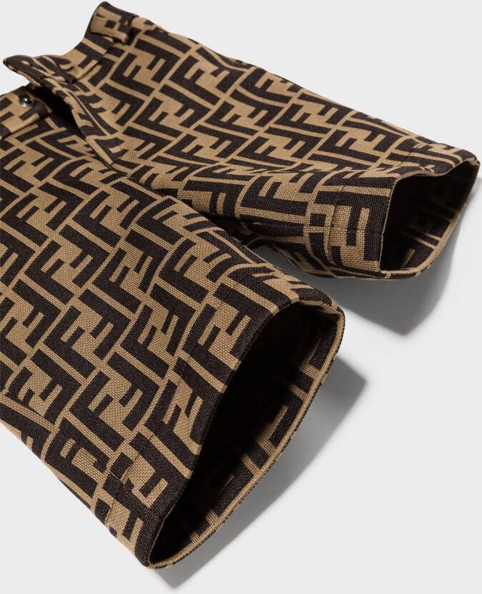 Fendi Kids Shorts met FF logo Bruin