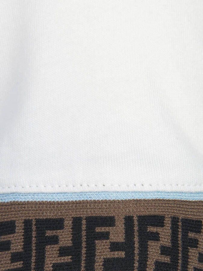 Fendi Kids T-shirt met logoband Wit