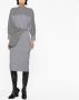 FENDI Midi-jurk met logogesp Grijs - Thumbnail 2